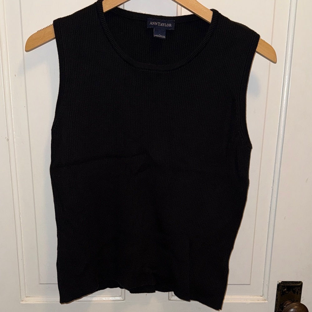 3/$30 Ann Taylor Classic Black Tank Top